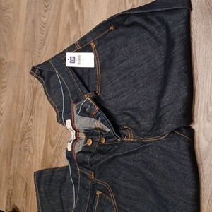NWT GAP Button Fly Rear Tab Capri Dark Wash 14